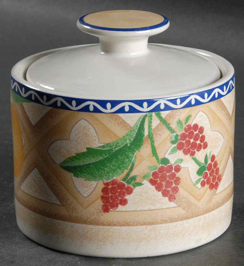 Delight  Sugar Bowl & Lid by Sango-1