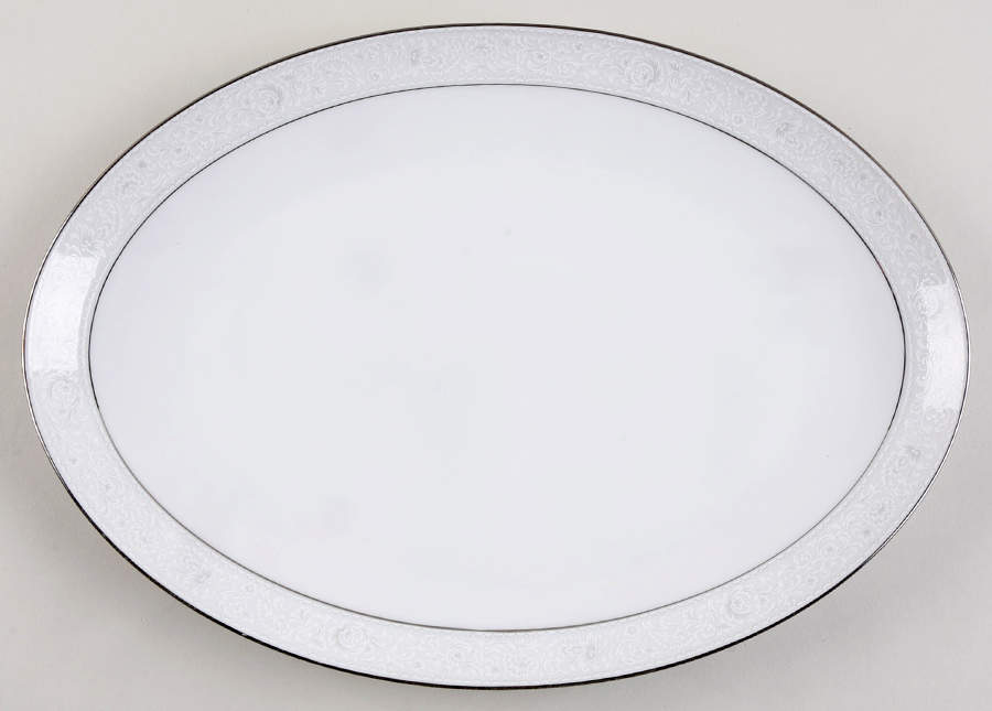 Dewpoint 12" Oval Serving Platter by Sango-1