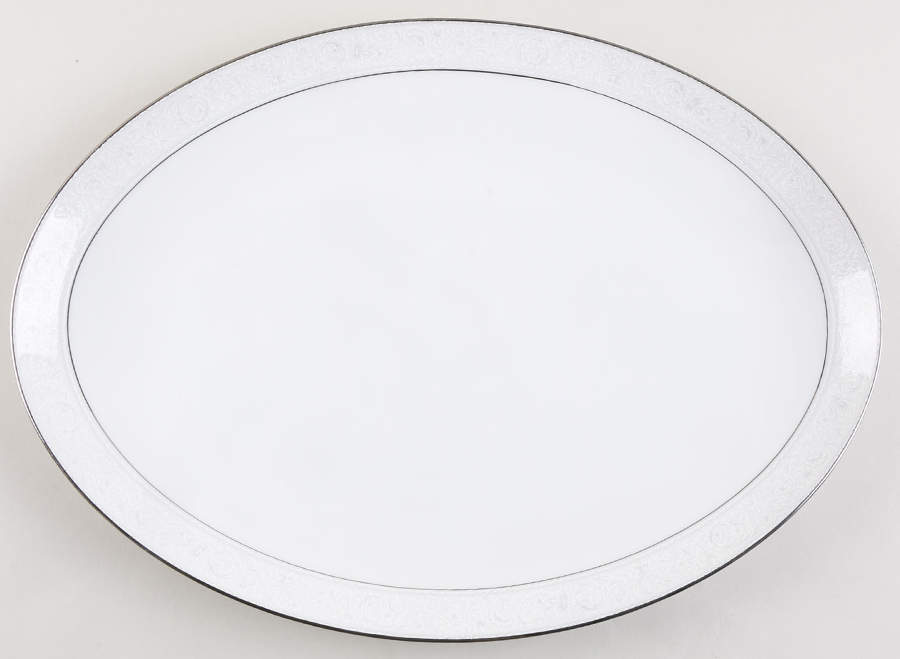 Dewpoint 16" Oval Serving Platter by Sango-1