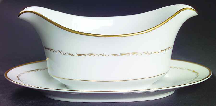 Diadem Gravy Boat with Attached Underplate by Sango-1