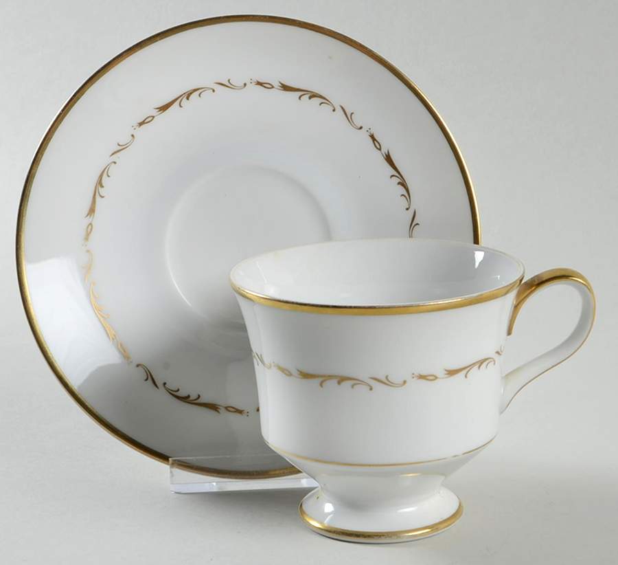 Diadem Footed Cup & Saucer Set by Sango-1