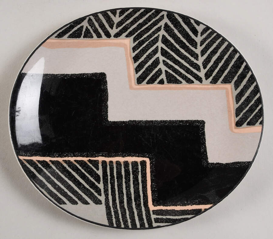 Dimension Black Salad Plate by Sango-1
