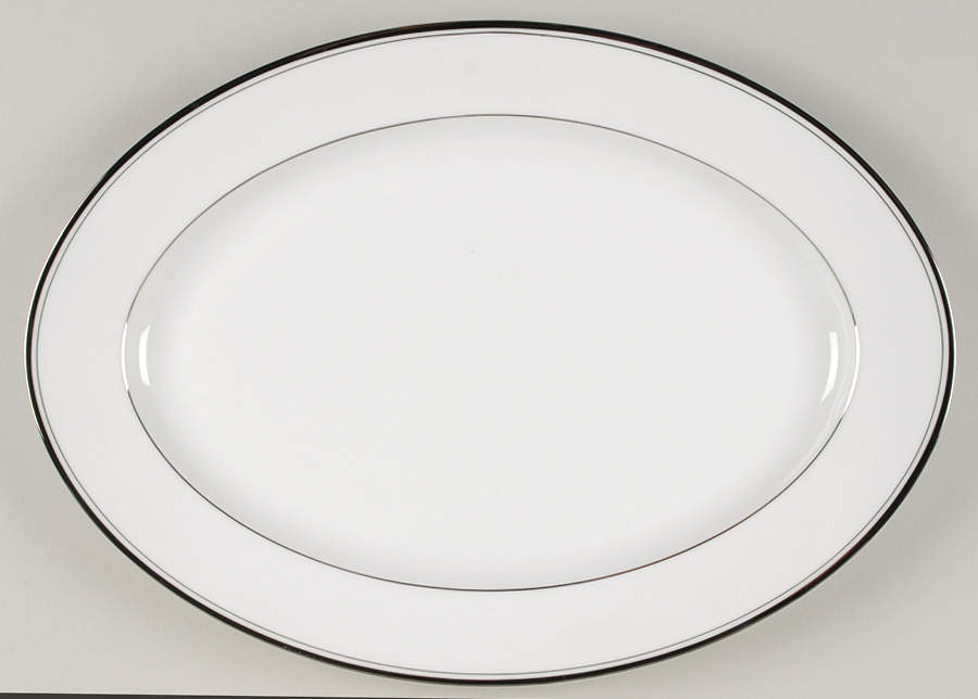 Dion 16" Oval Serving Platter by Sango-1