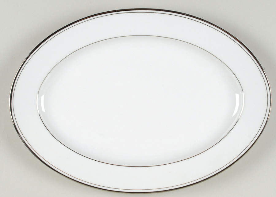 Dion 12" Oval Serving Platter by Sango-1