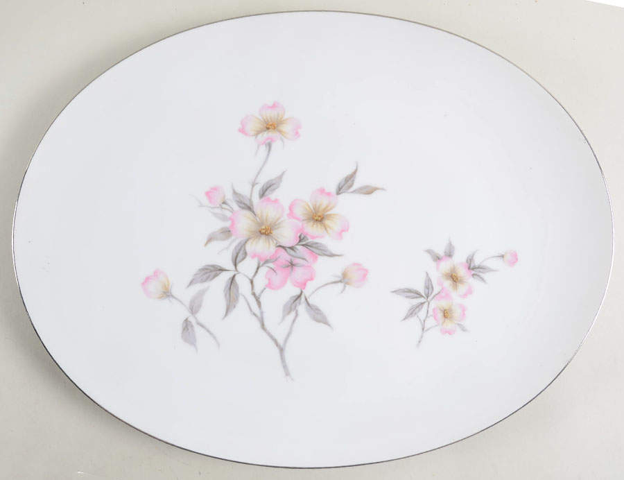 Dogwood 16" Oval Serving Platter by Sango-1