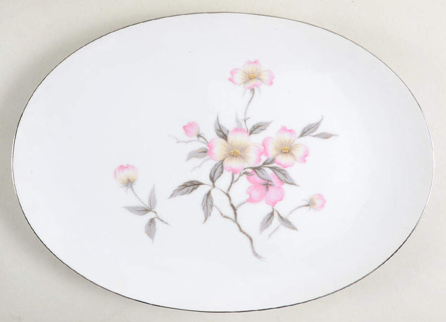 Dogwood 12" Oval Serving Platter by Sango-1