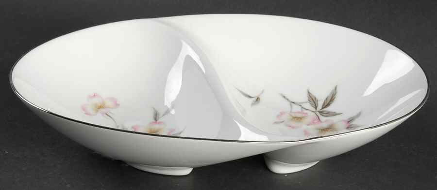 Dogwood 11" Oval Divided Vegetable Bowl by Sango-1