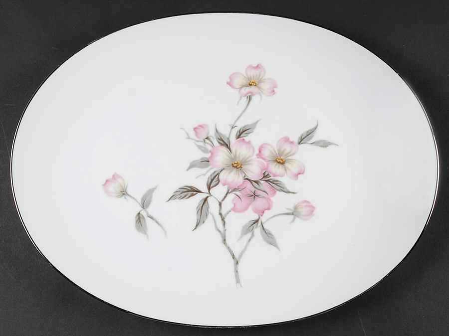 Dogwood 14" Oval Serving Platter by Sango-1