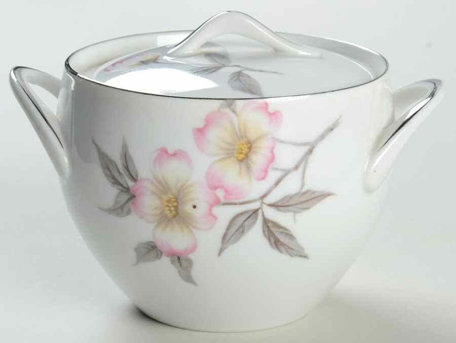 Dogwood Sugar Bowl & Lid by Sango-1