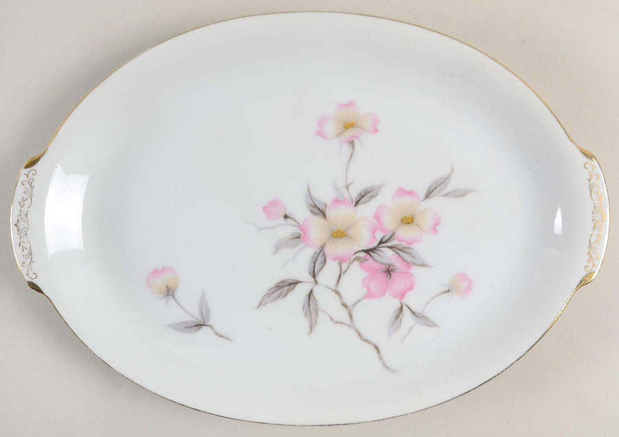 Dogwood 12" Oval Serving Platter by Sango-1