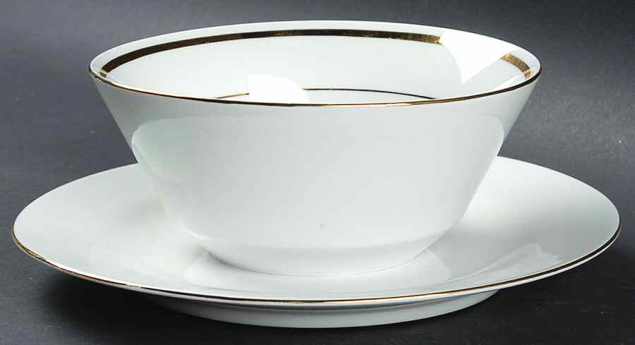 D'Or Gravy Boat with Attached Underplate by Sango-1