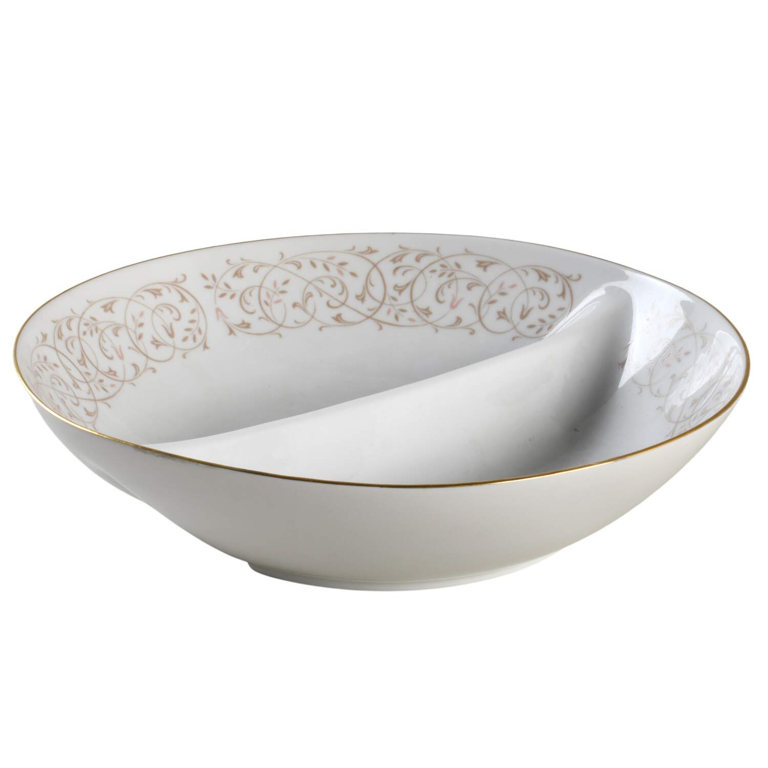 Dorchester Round Divided Vegetable Bowl by Sango-1