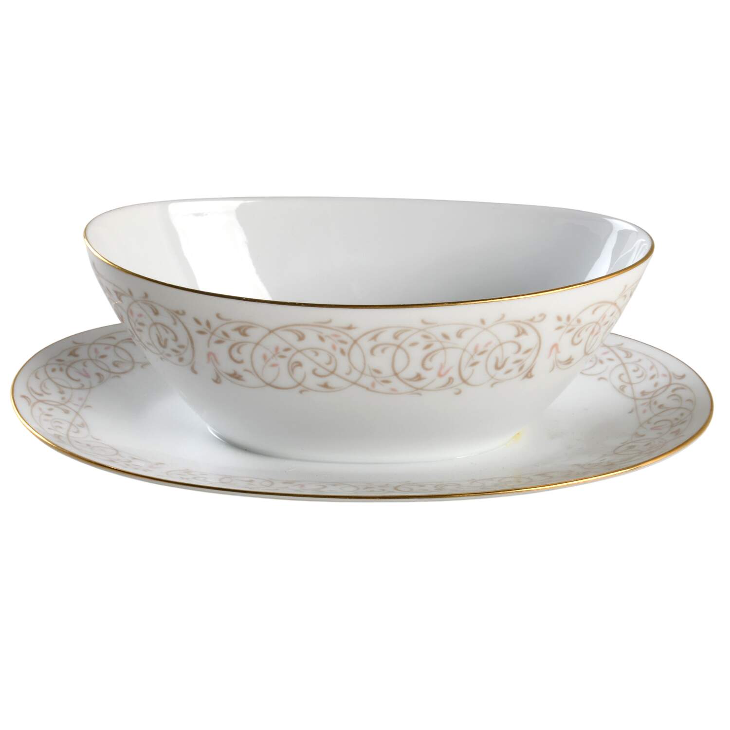 Dorchester Gravy Boat with Attached Underplate by Sango-1