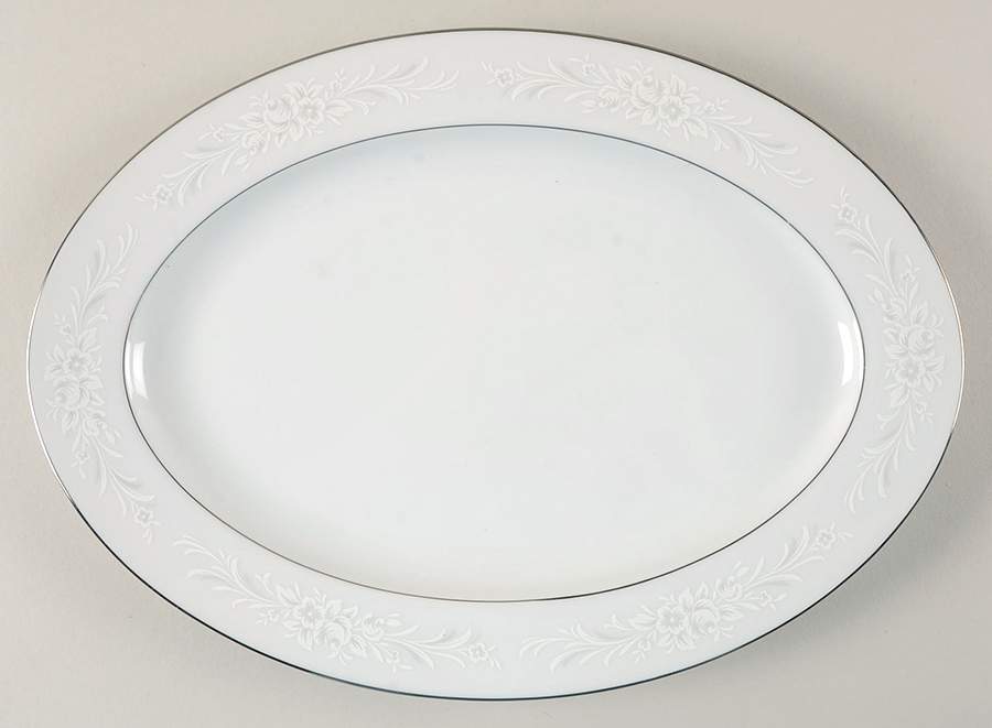 Dover Rose 12" Oval Serving Platter by Sango-1