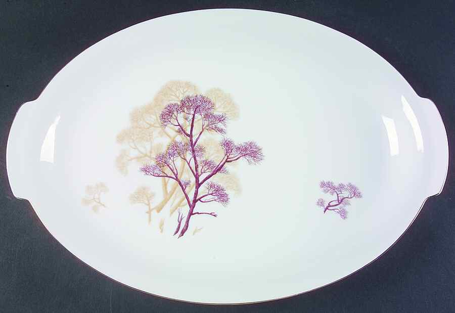 Dormant Tree 15" Oval Serving Platter by Sango-1