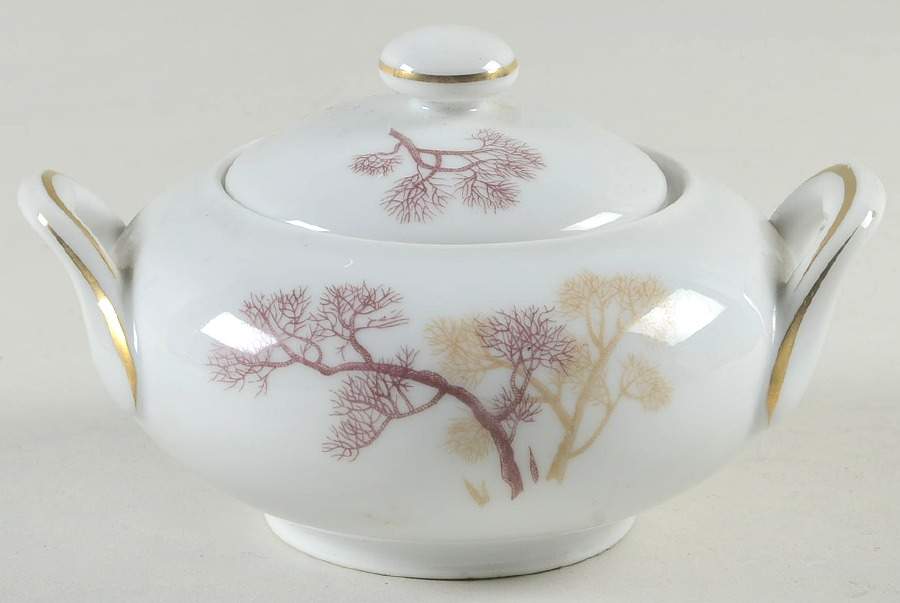 Dormant Tree Sugar Bowl & Lid by Sango-1