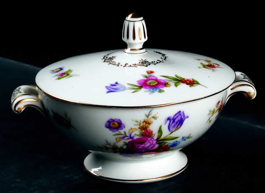 Dresdenia(Japan) Sugar Bowl & Lid by Sango-1