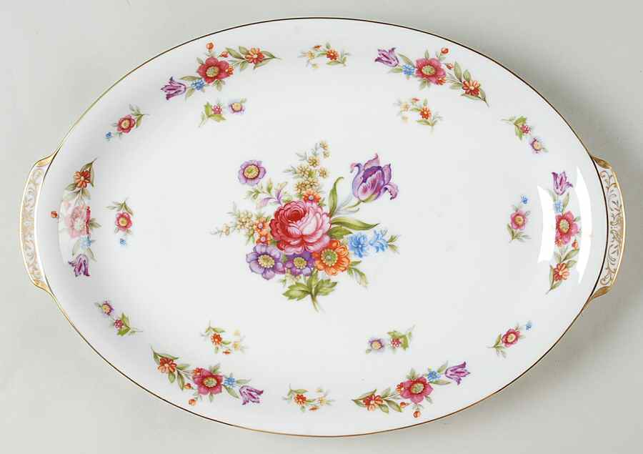 Dresdenia(Japan) 13" Oval Serving Platter by Sango-1