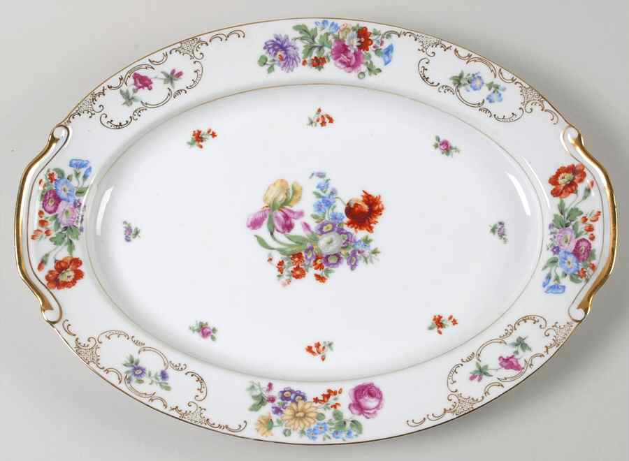 Dresden 16" Oval Serving Platter by Sango-1