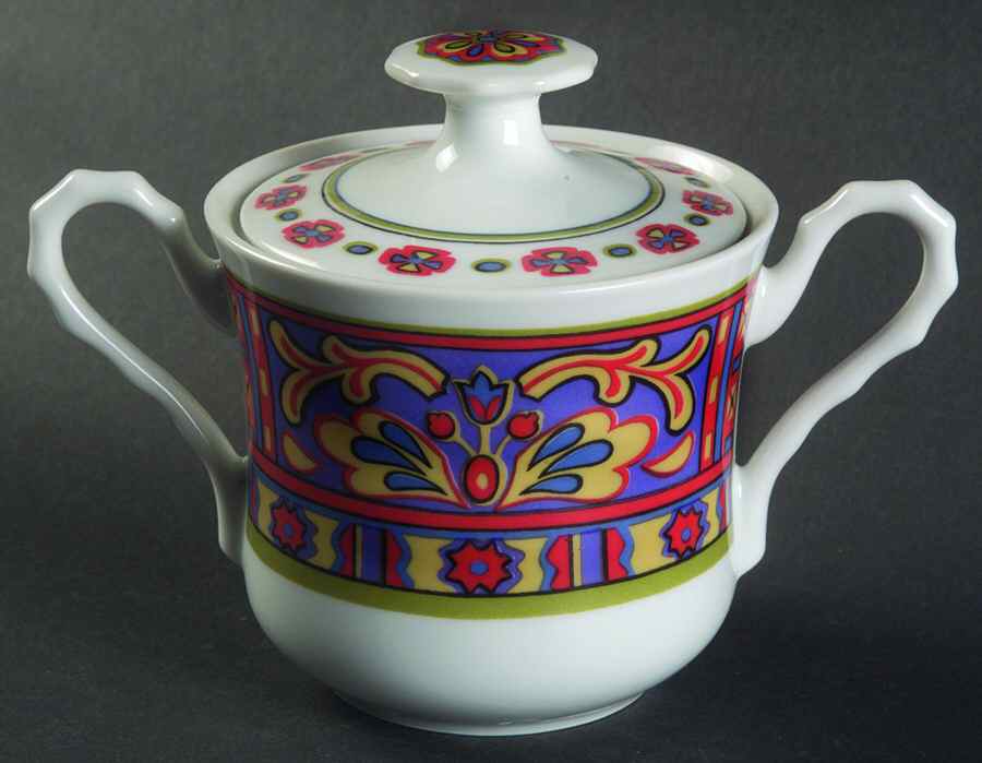 Dubrovnik Sugar Bowl & Lid by Sango-1