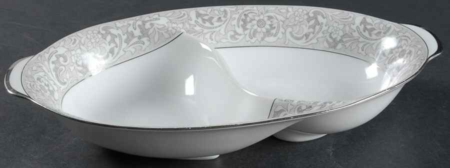 Duchess 11" Oval Divided Vegetable Bowl by Sango-1