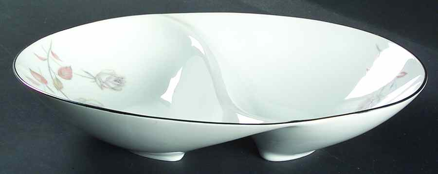 Elena 11" Oval Divided Vegetable Bowl by Sango-1