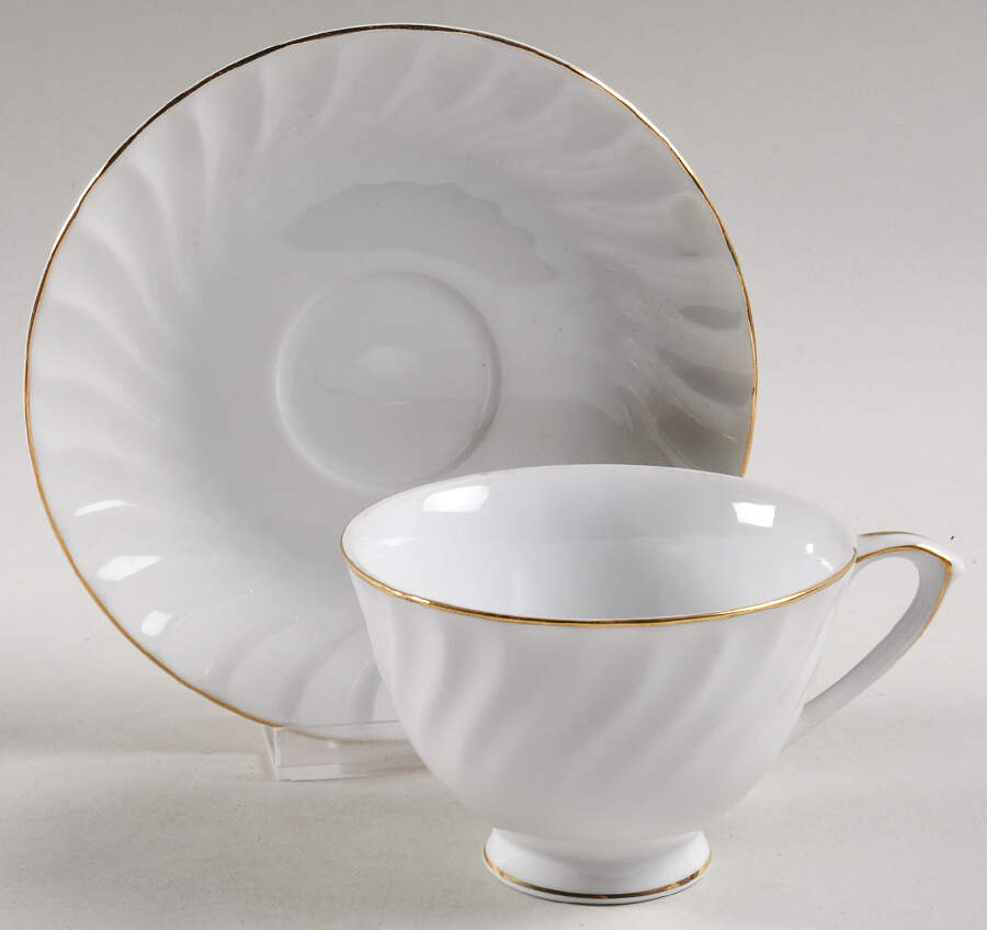 Elizabeth Footed Cup & Saucer Set by Sango-1