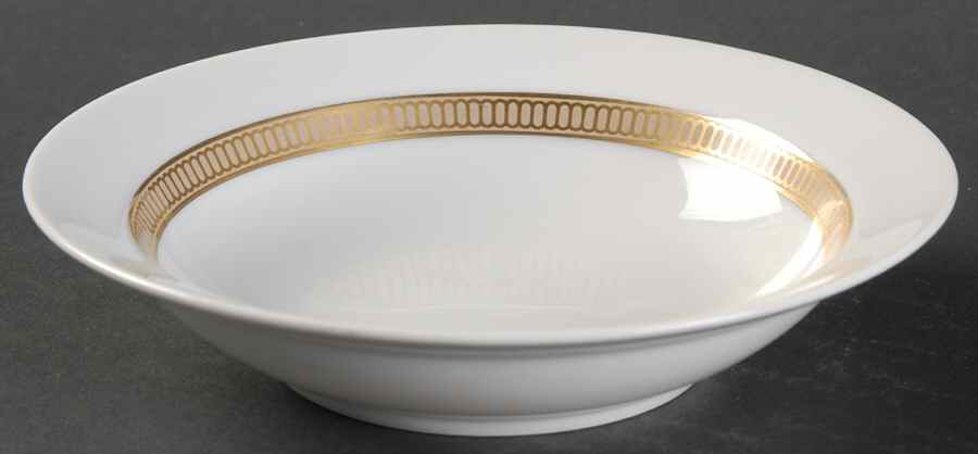 Empress (White with Gold Design) Rim Fruit/Dessert (Sauce) Bowl by Sango-1