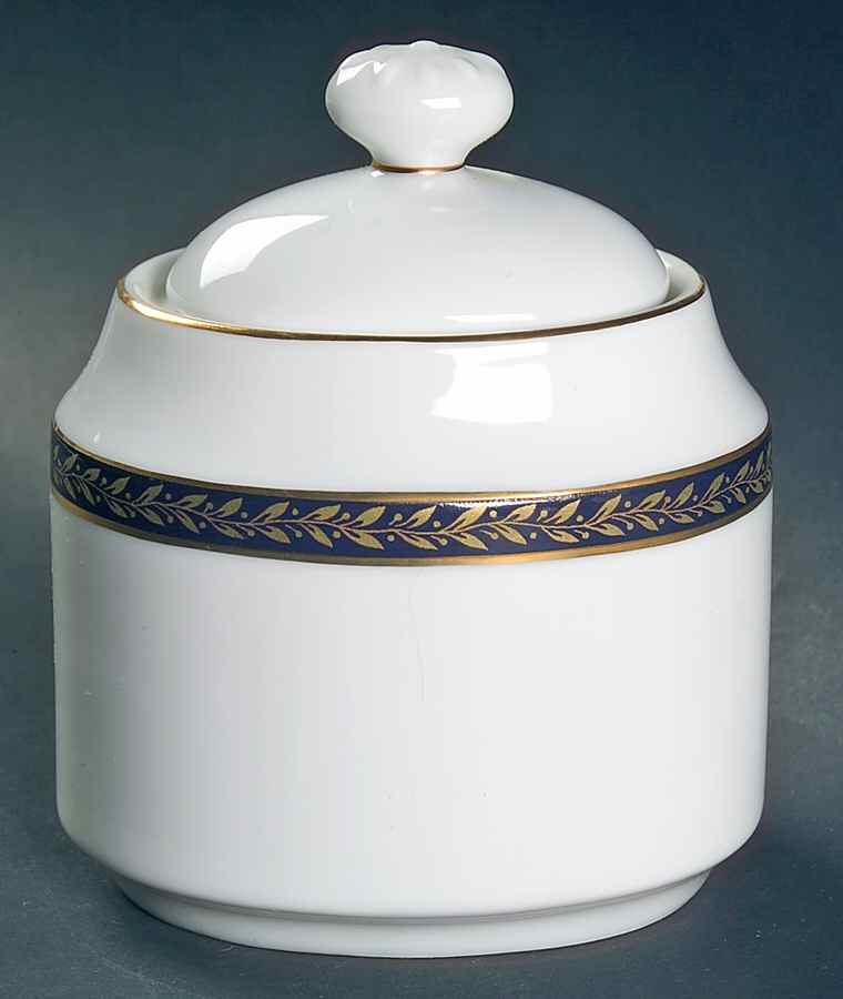 Empress (Cobalt with Gold Design) Sugar Bowl & Lid by Sango-1