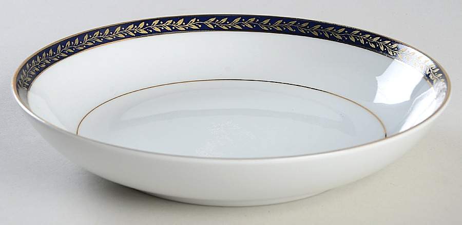 Empress (Cobalt with Gold Design) Coupe Soup Bowl by Sango-1