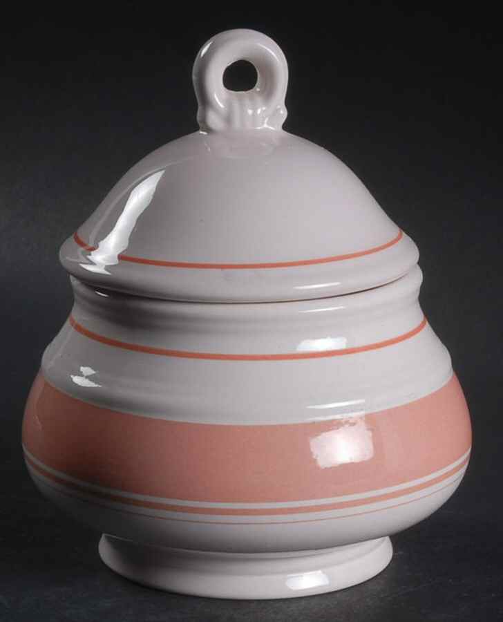 Enchantment Peach Sugar Bowl & Lid by Sango-1