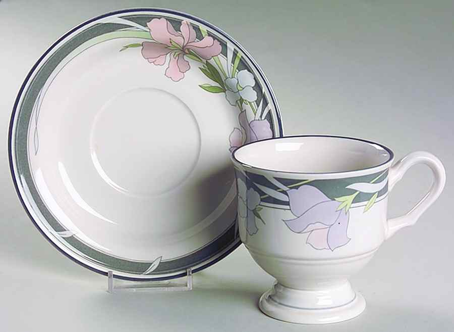Evening Song Footed Cup & Saucer Set by Sango-1