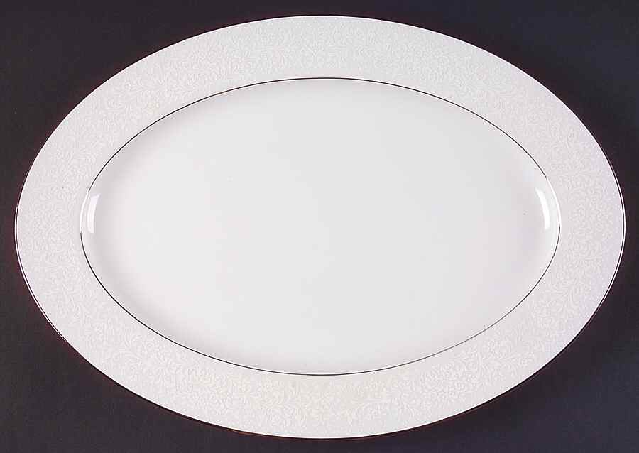 Fairbanks 14" Oval Serving Platter by Sango-1