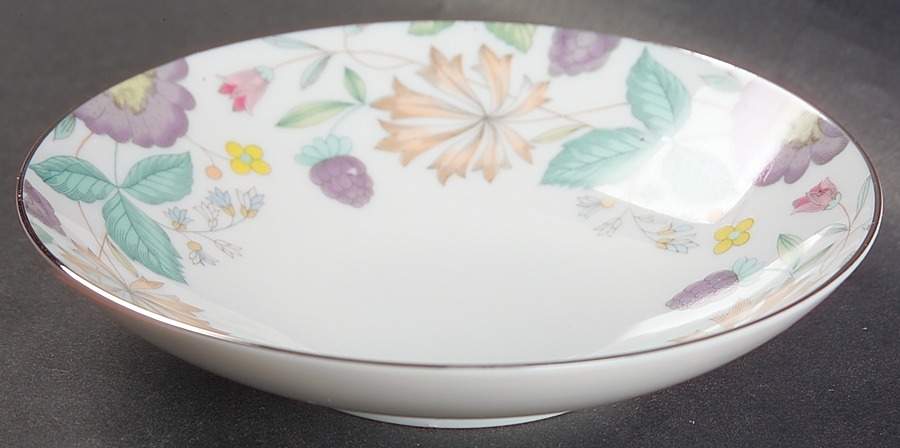 Fantasia (Platinum Trim) Fruit/Dessert (Sauce) Bowl by Sango-1