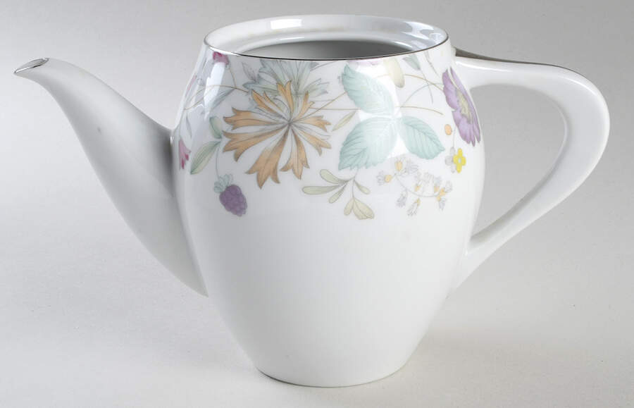 Fantasia (Platinum Trim) Teapot No Lid by Sango-1