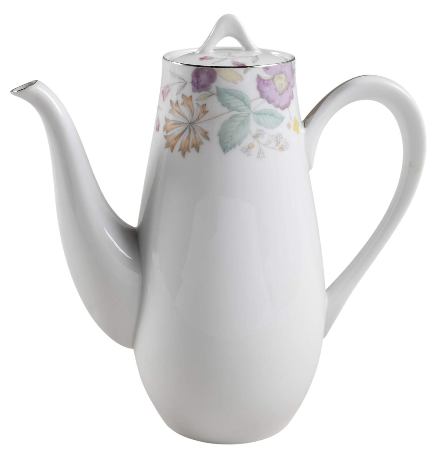 Fantasia (Platinum Trim) Coffee Pot & Lid by Sango-1