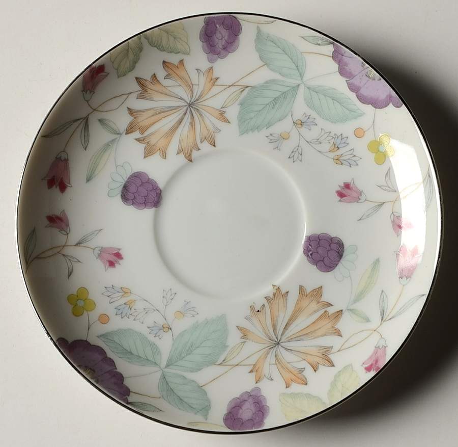 Fantasia (Platinum Trim) Saucer for Demitasse Cup by Sango-1
