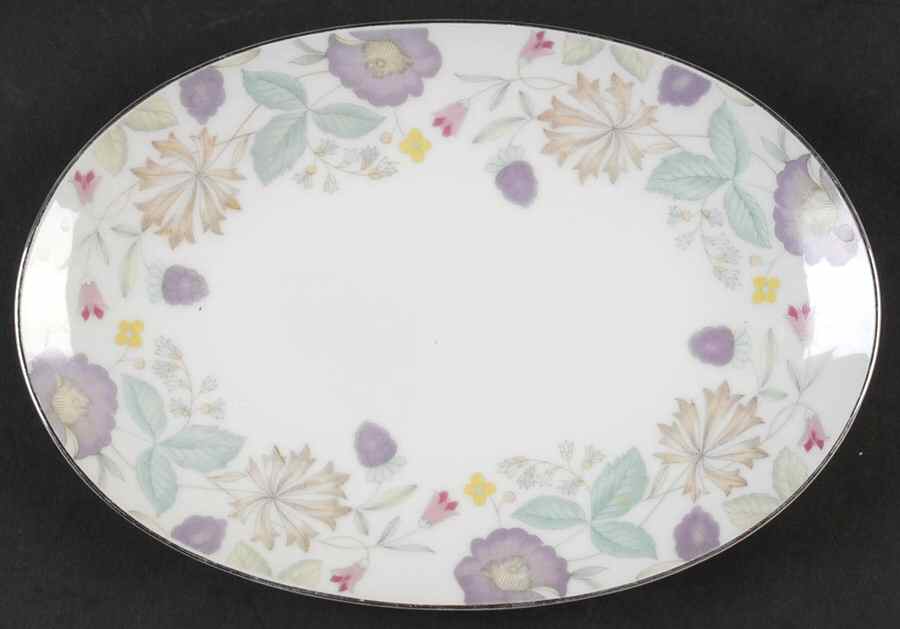 Fantasia (Platinum Trim) Relish/Gravy Underplate by Sango-1