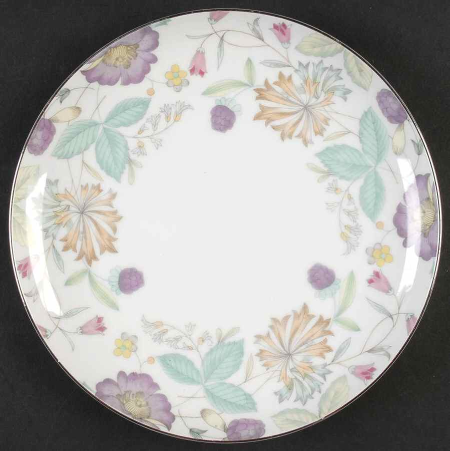 Fantasia (Platinum Trim) Salad Plate by Sango-1