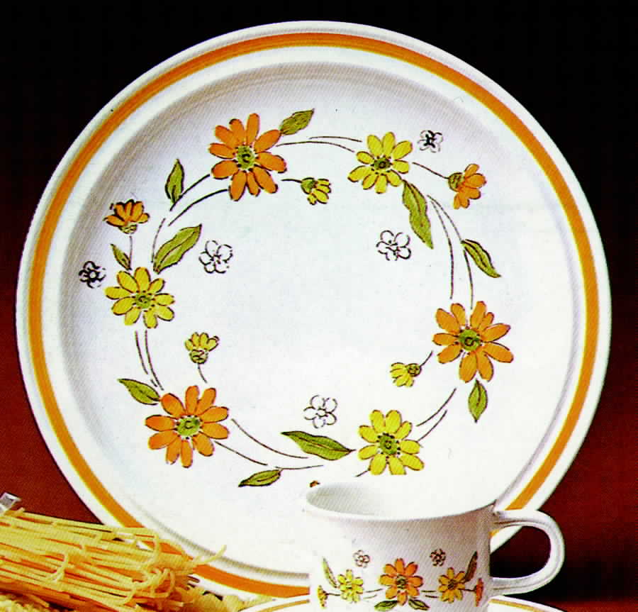 Fantasy (Orange Band) Dinner Plate by Sango-1