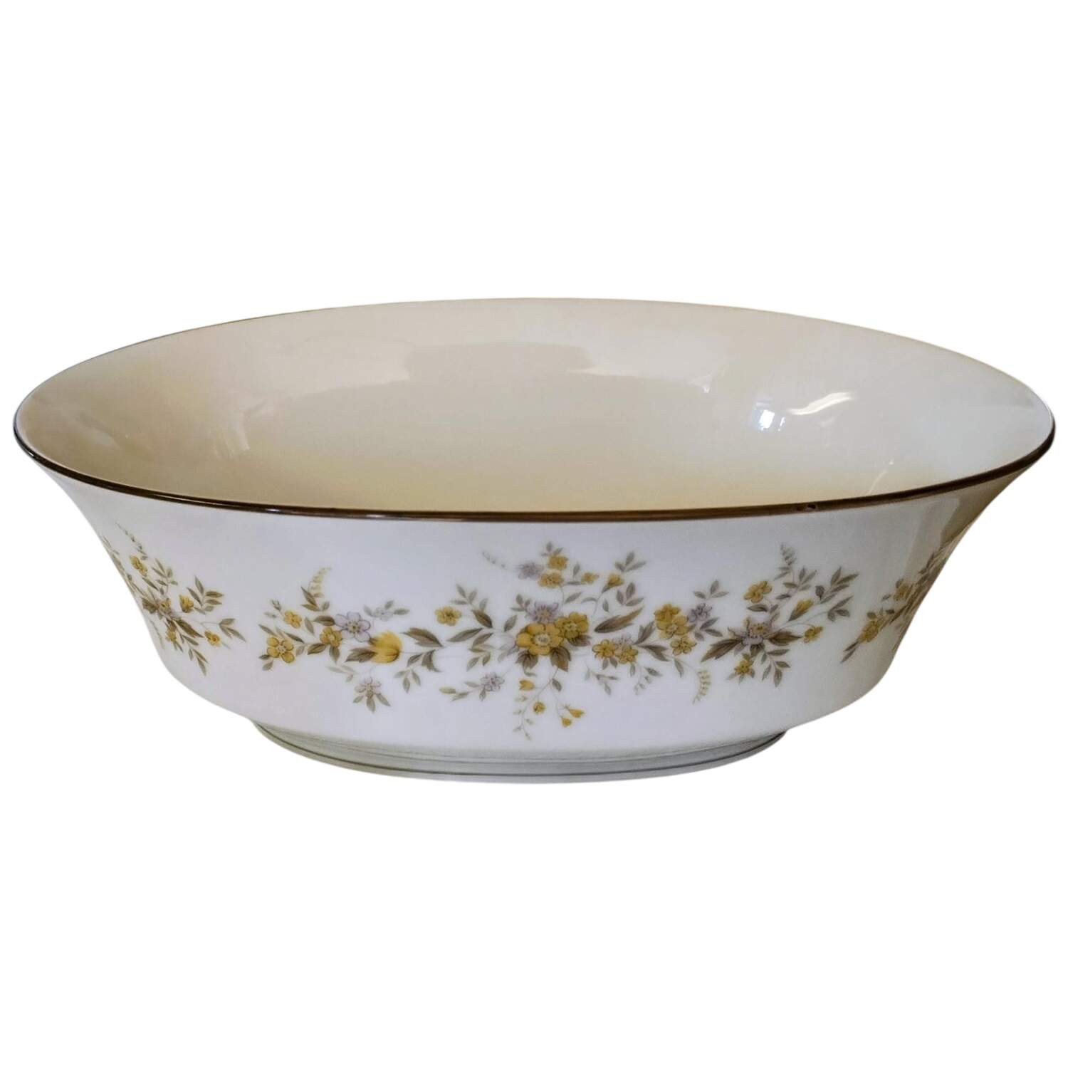Fernwood 9" Oval Vegetable Bowl by Sango-1