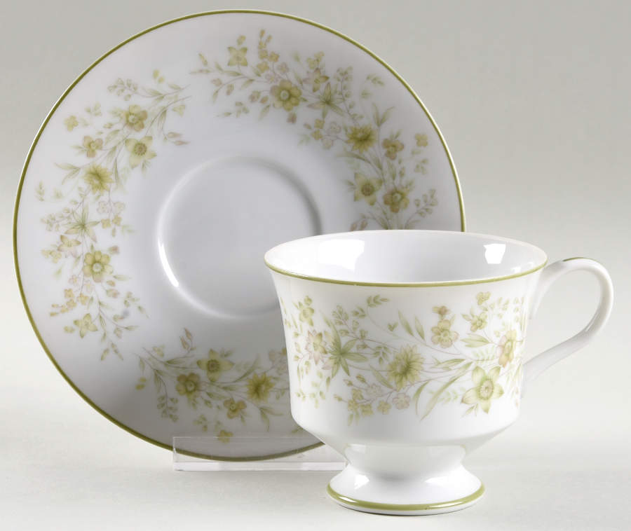 Field Flowers Footed Cup & Saucer Set by Sango-1