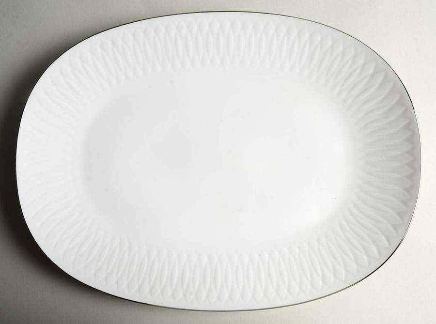Finesse 16" Oval Serving Platter by Sango-1