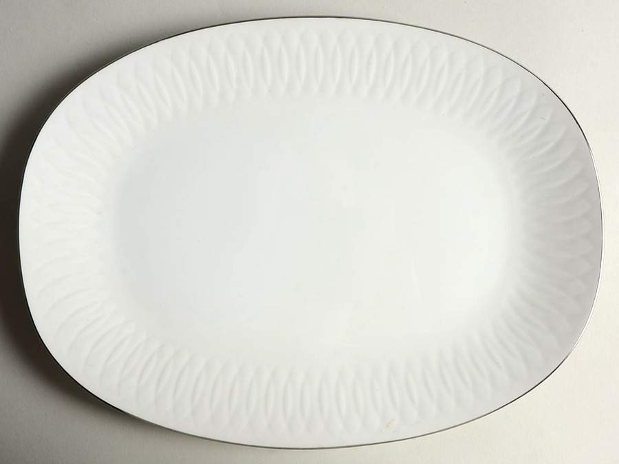 Finesse 12" Oval Serving Platter by Sango-1