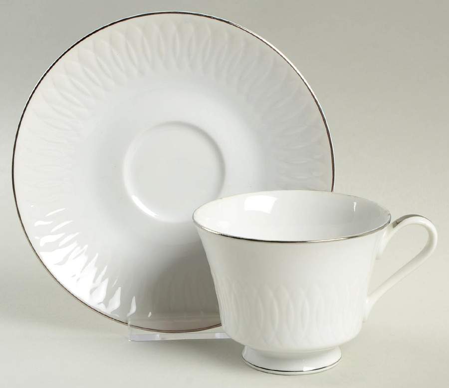 Finesse Footed Cup & Saucer Set by Sango-1