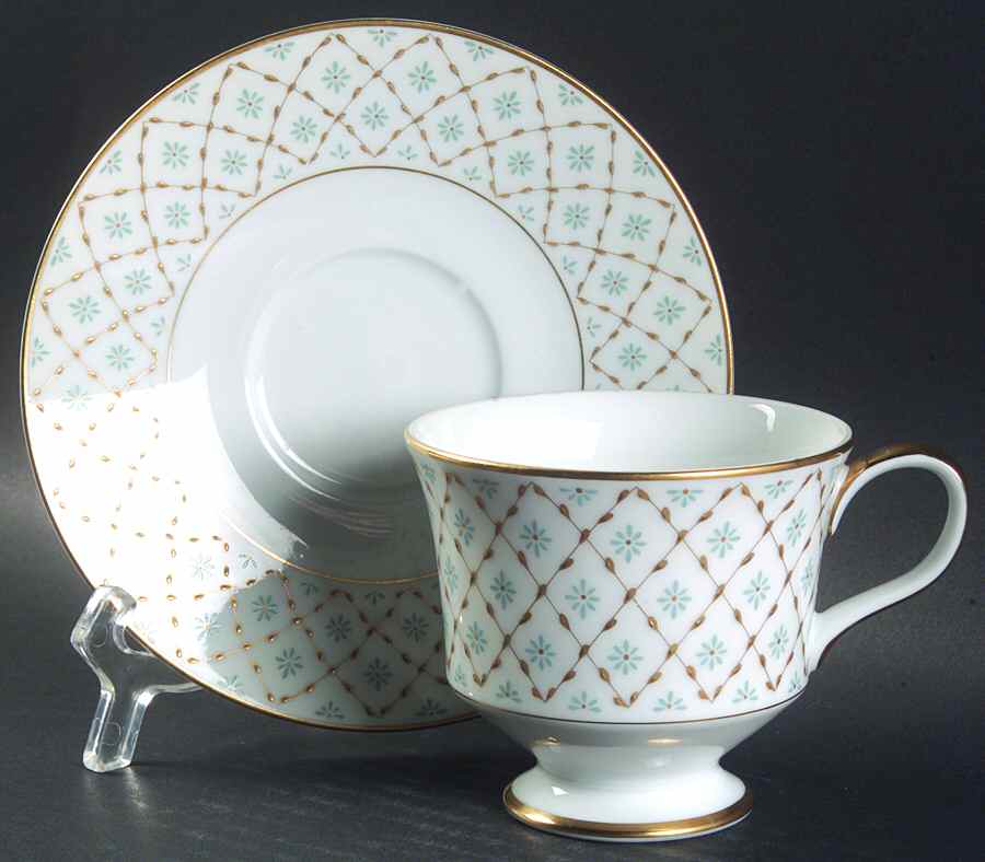 Firenza Footed Cup & Saucer Set by Sango-1