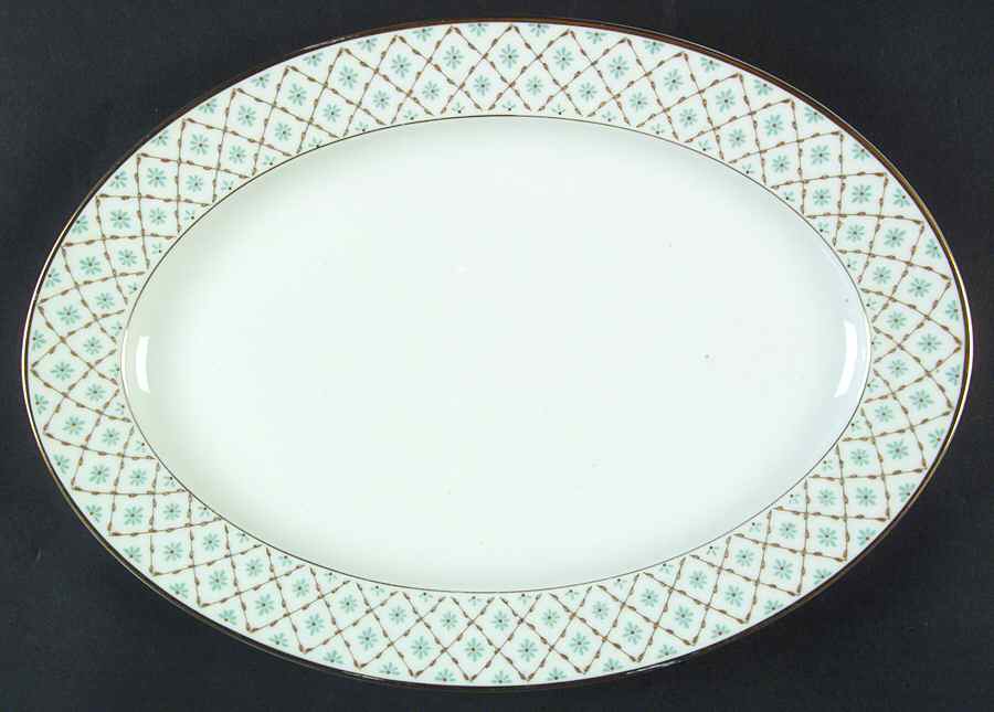 Firenza 12" Oval Serving Platter by Sango-1