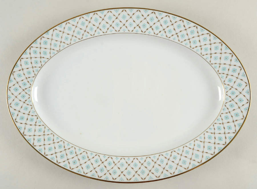 Firenza 14" Oval Serving Platter by Sango-1