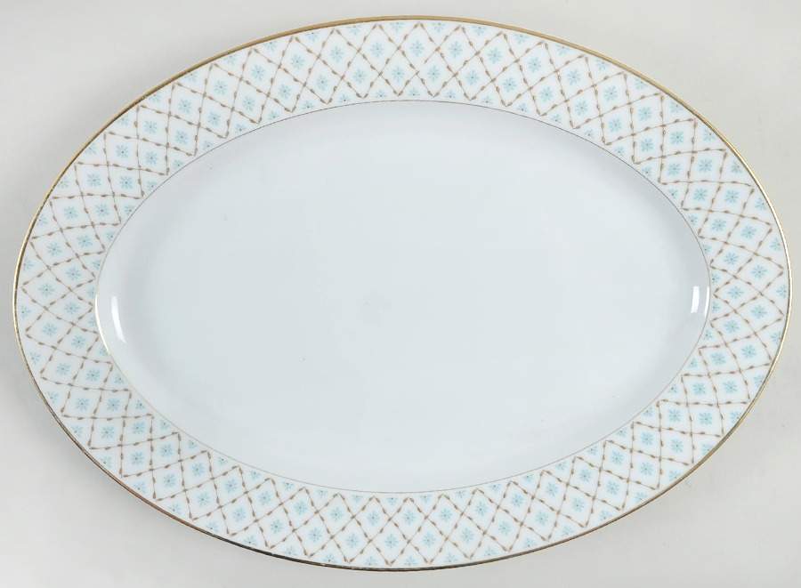 Firenza 16" Oval Serving Platter by Sango-1