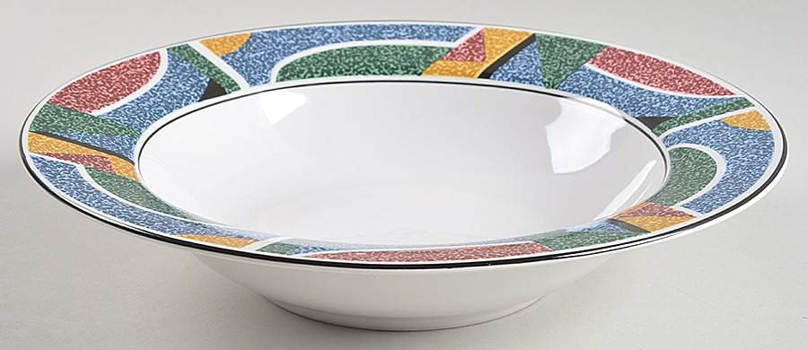 Flair (Made in Indonesia) Large Rim Soup Bowl by Sango-1